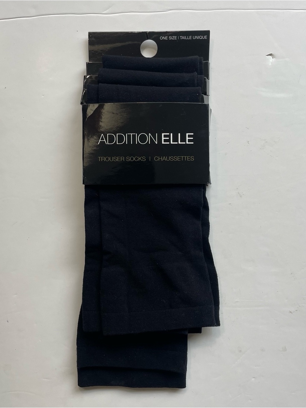 Addition Elle Women's Black Trouser Socks NWT One Size Nylon Spandex